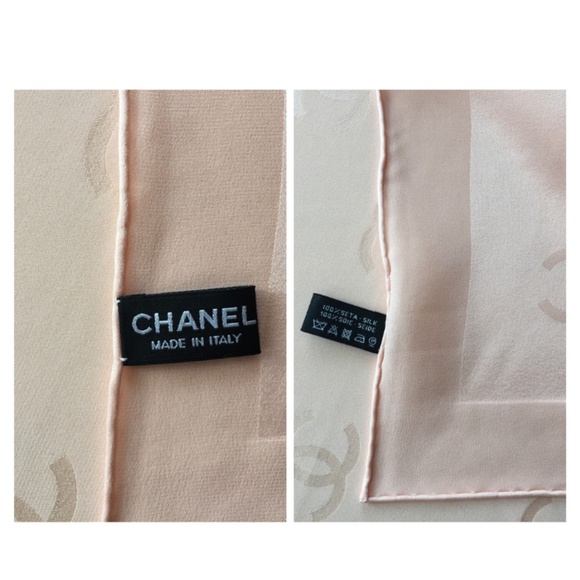 100% Auth CHANEL 100% Silk Scarf - Picture 6 of 8